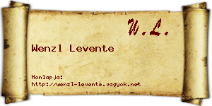 Wenzl Levente névjegykártya